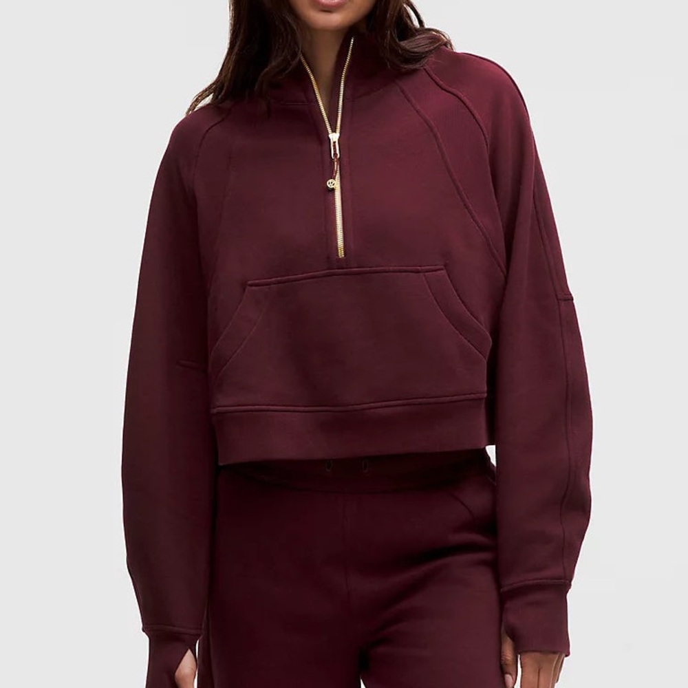 Lululemon Oversized Half-zip Hoodie Garnet/Gold